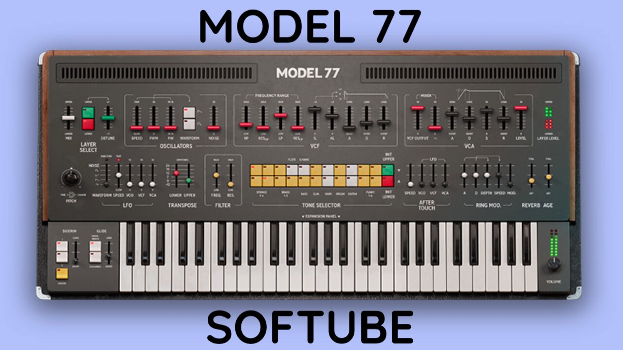 Softube Model 77 Synthesizer - Yamaha CS 80 VST instrument Demo