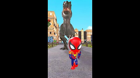 Epic Battle: Spider-Man vs. T-Rex! Witness an intense showdown as Spider-Man faces off against a