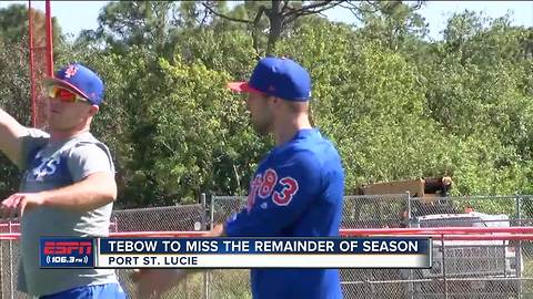 Tim Tebow out for the season