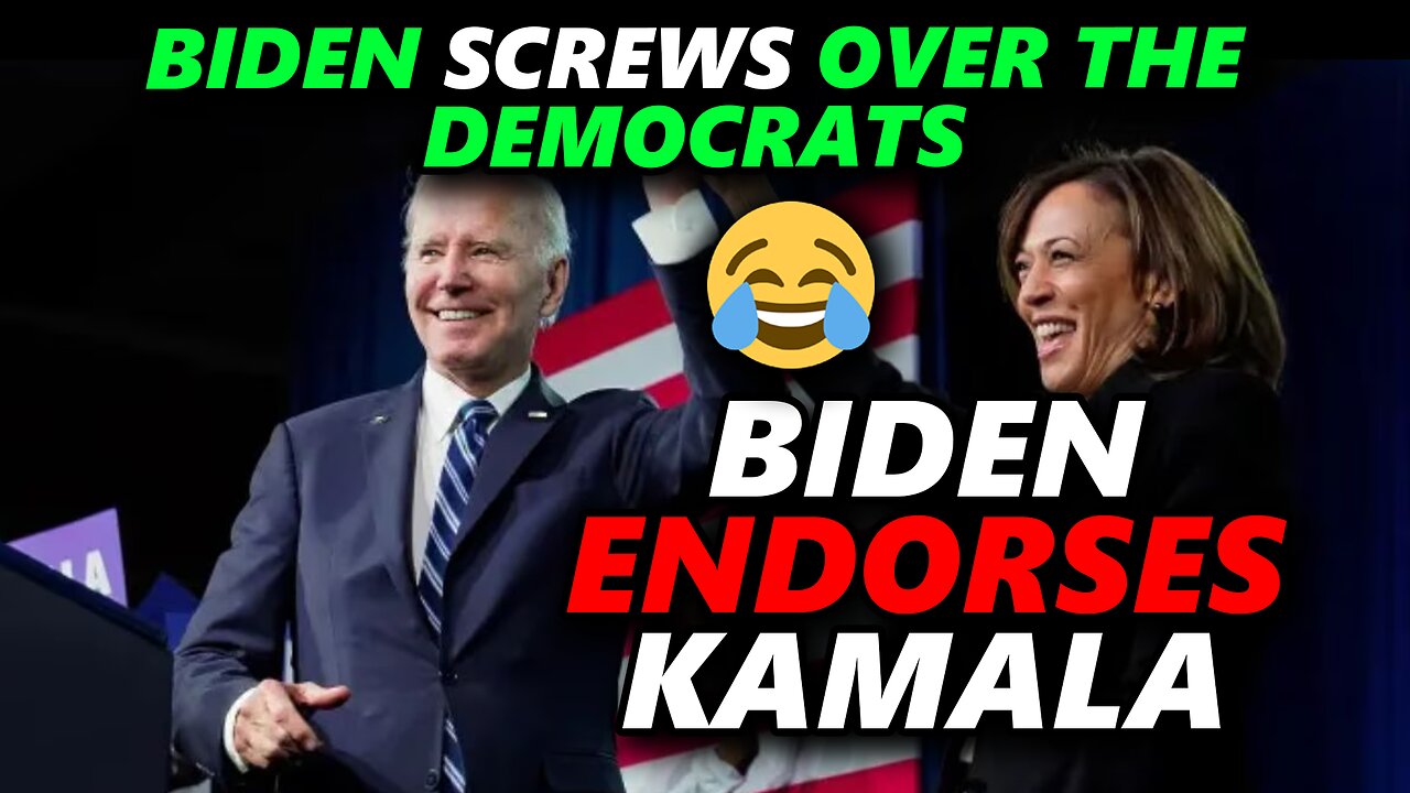 Biden SCREWS Over The Democrat Party! DROPS OUT And ENDORSES Kamala Harris 😂 HUGE WIN For Trump!