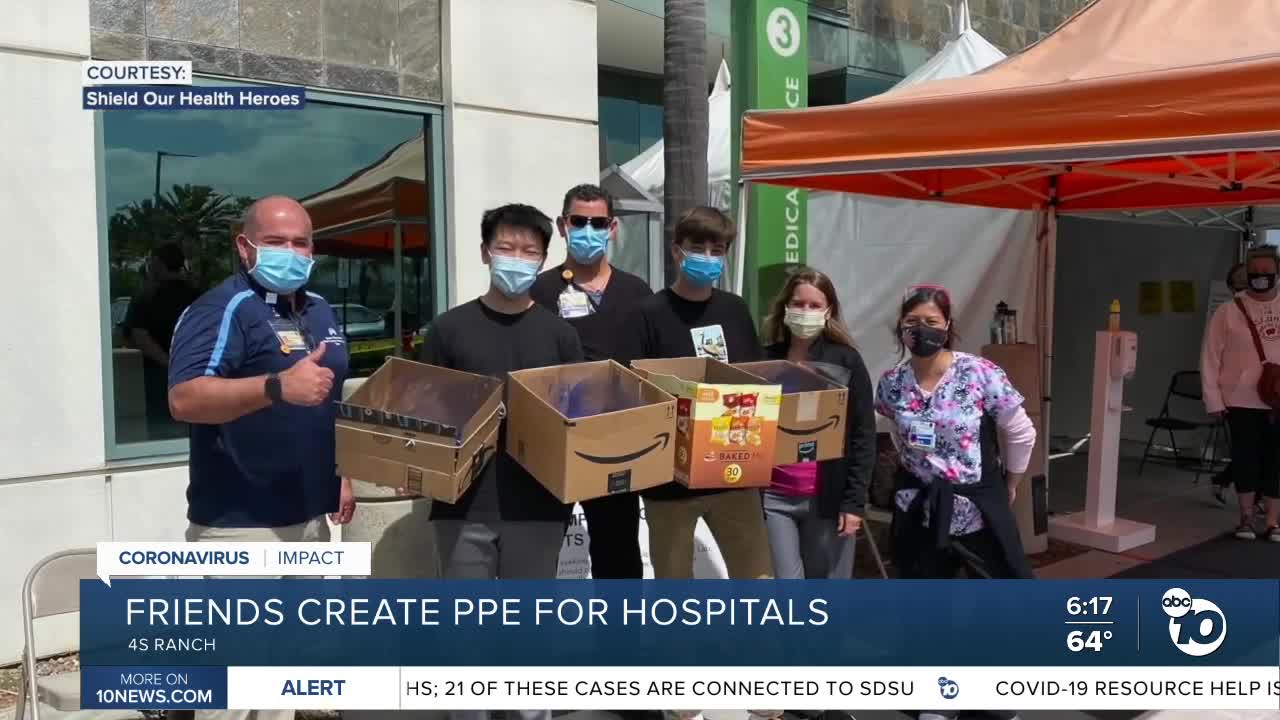 High school friends create PPE for hospitals