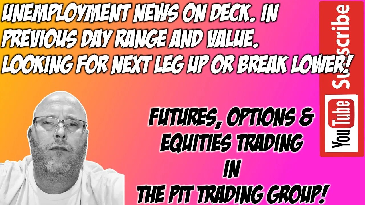 Unemployment News and Range Bound - ES NQ Futures Premarket Trade Plan - The Pit Futures Trading