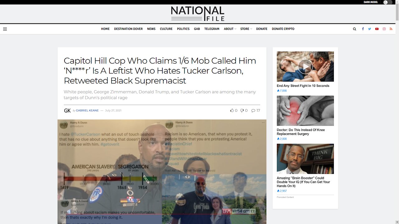 Capitol Hill Cop Who Claims He Was Attacked By Racist Trumpers Is A Radical Left Wing Activist