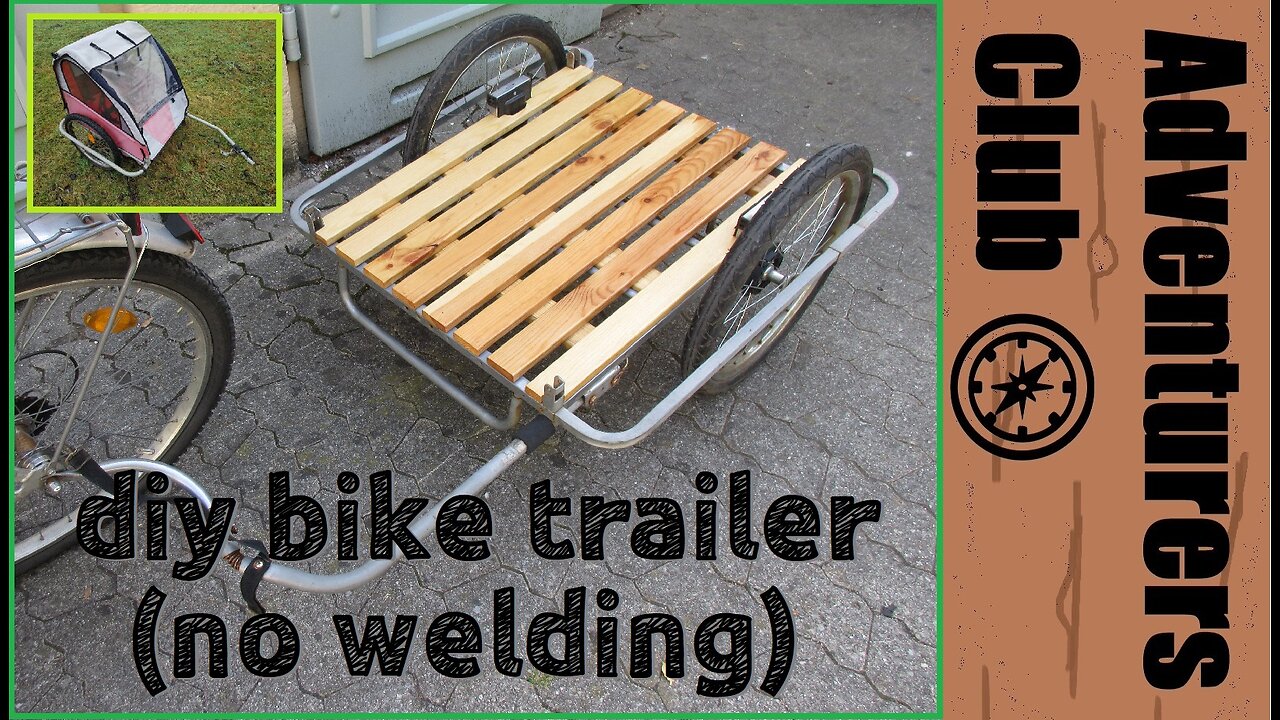 HOW TO MAKE A FREE DIY Bike Cycle Cargo Trailer - Adventurers Club 🧭