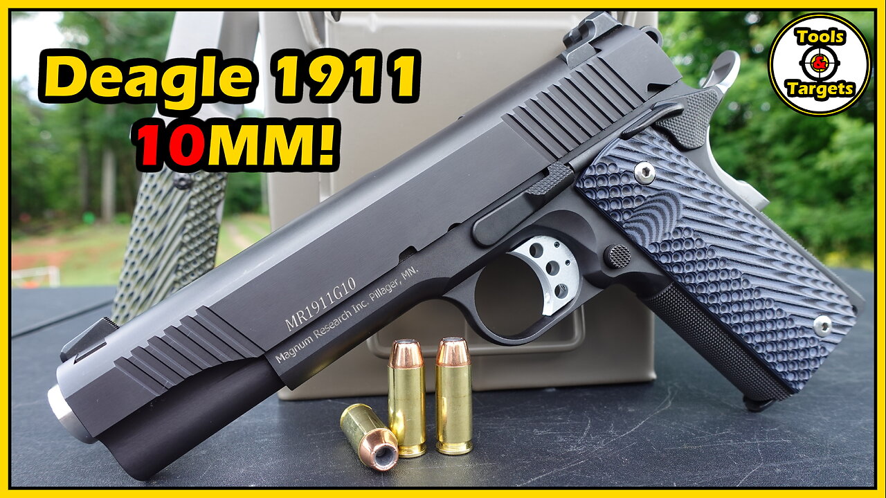 Bring a Knife And a Gun!...Magnum Research 10mm "Desert Eagle" 1911 Quick Range Review!