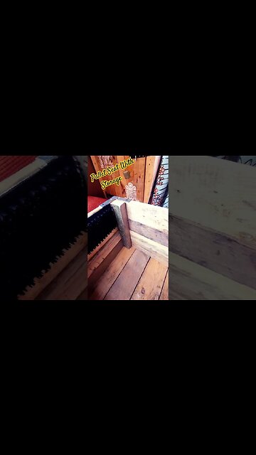 Pallet Seat + Storage 🪵 #palletwood #vwt4 #vanlife #vanbuild #palletfurniture #palletprojects