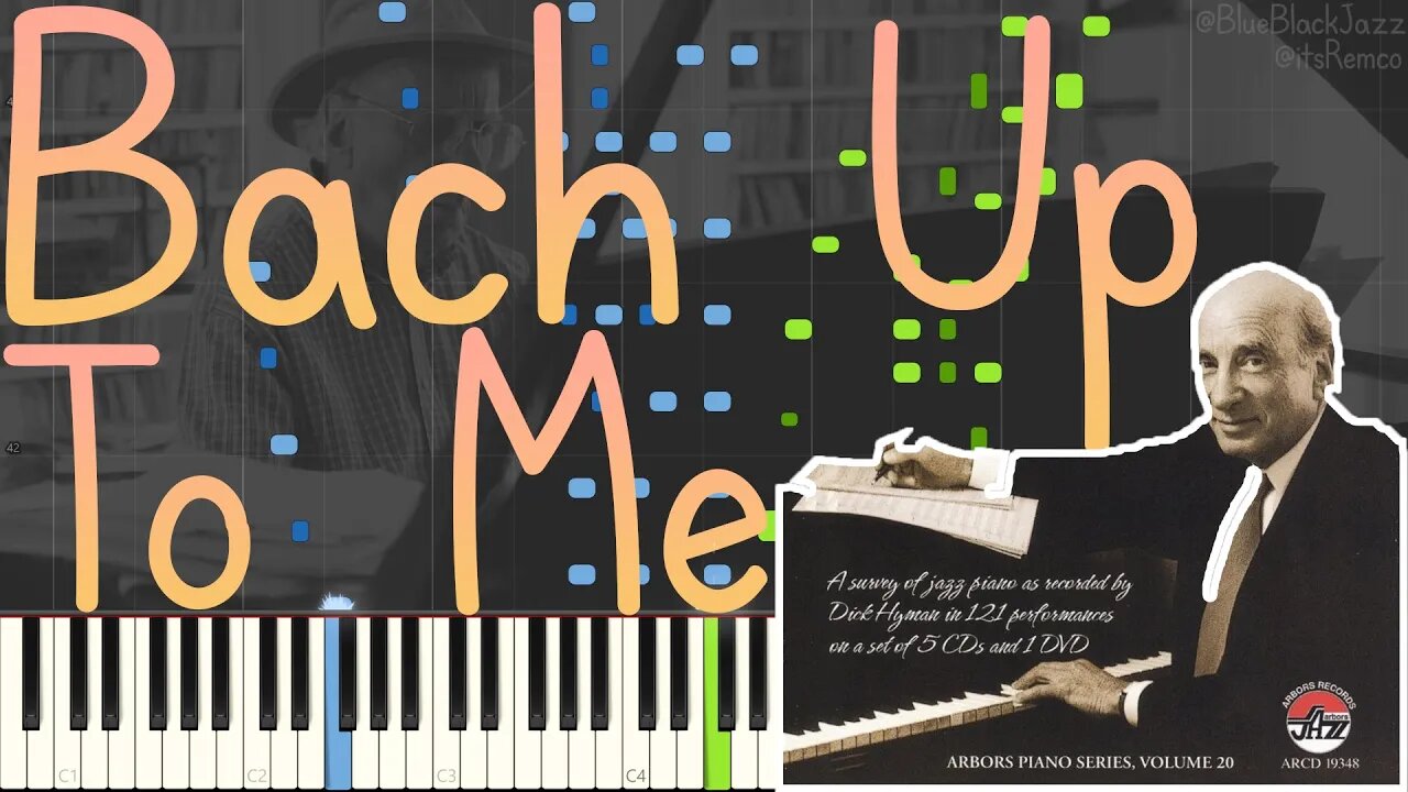 Dick Hyman - Bach Up To Me 1988 (Fast Harlem Stride Piano Synthesia) [Transcribed by @BlueBlackJazz]