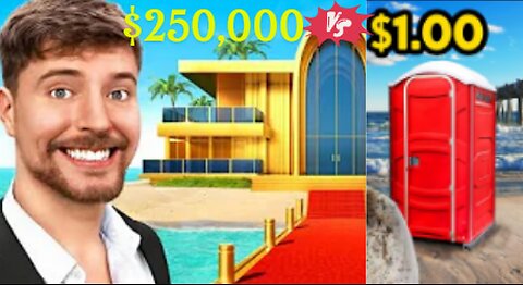 $1 VS $250000 #mrbeast #viral #vacation #vlog