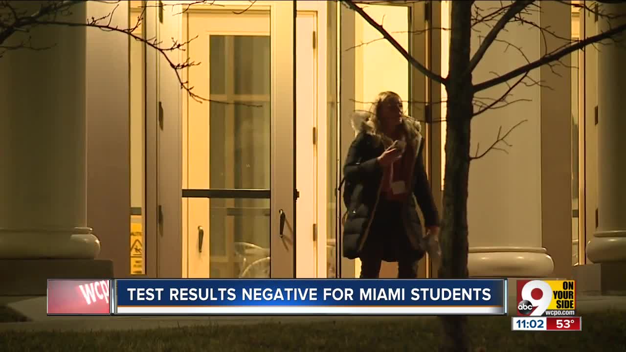 Miami University students test negative for coronavirus