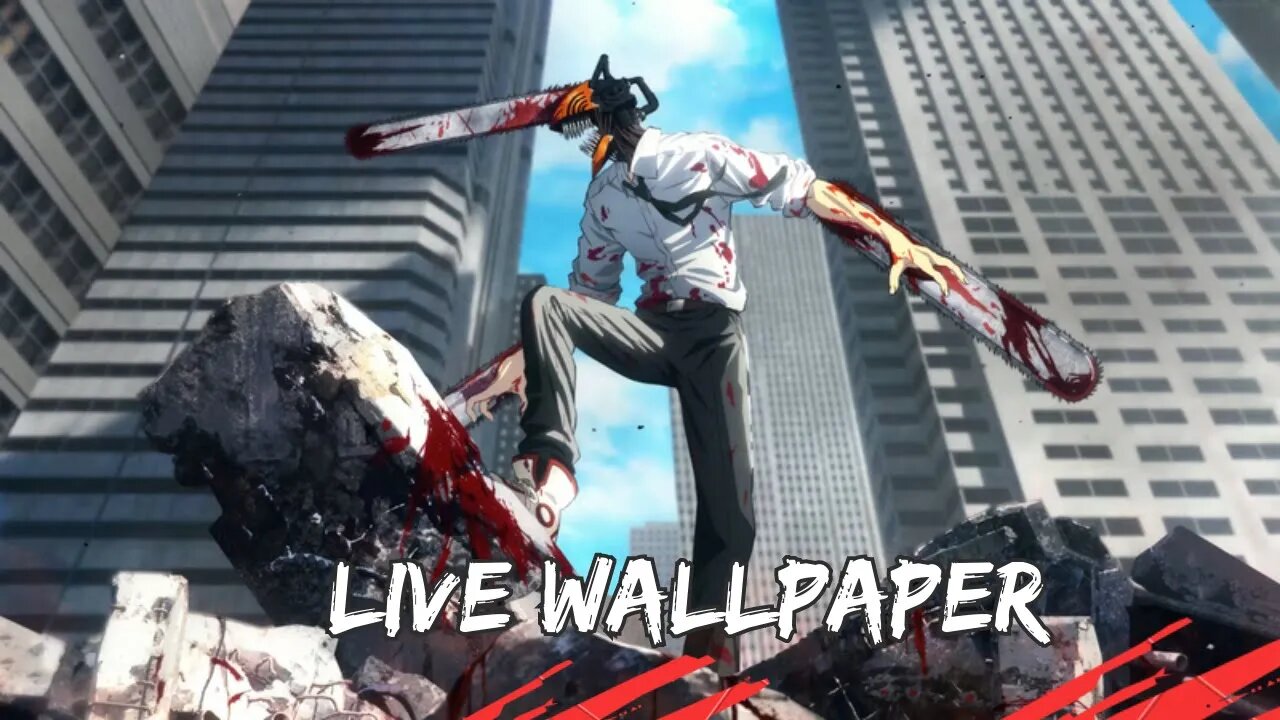 Chainsaw Man Into A Rage Live Wallpaper