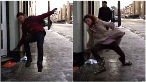 この冬一番危険な道の角