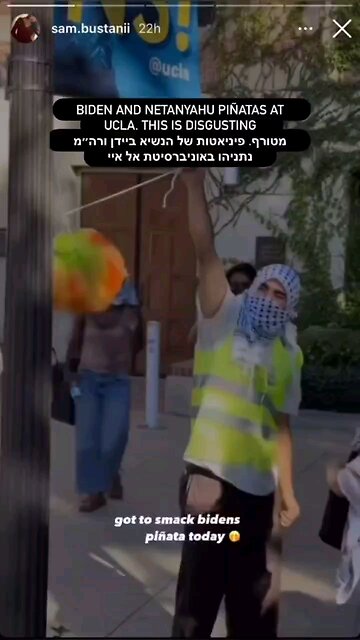 University of California Los Angeles - College Students hitting piñatas of Bidan and Bibi. Promising