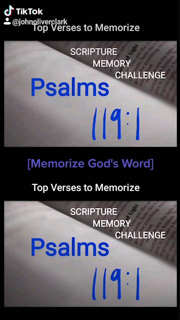 Top Verses To Memorize, Psalms 119:1