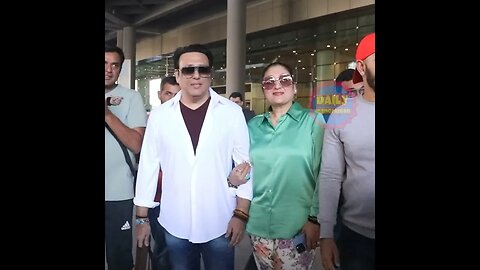 Govinda & Sunita Ahuja Return Mumbai Spotted At Airport