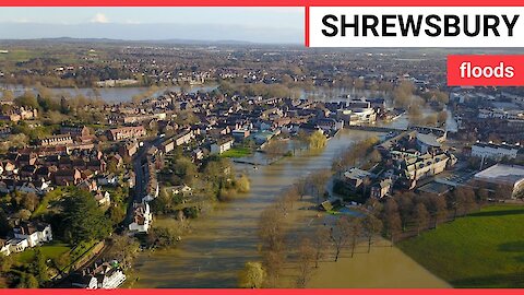 Residents in Shrewsbury battle against worst floods in 20 years