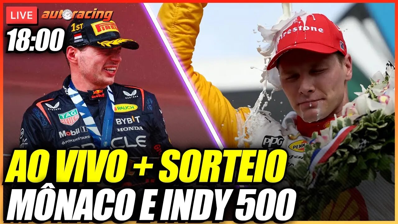 SORTEIO, GP DE MÔNACO DA F1 2023 e INDY 500