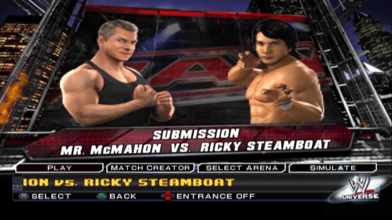 WWE SmackDown vs Raw 2011 Mr. McMahon vs Ricky Steamboat