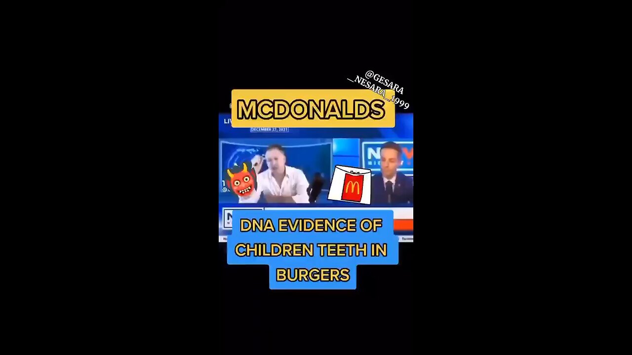 👺 Human remains in fast food - McDonald's is NOT the only source peddling human meat 🤮🤮🤮😡