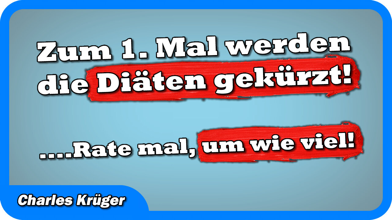 Zum 1. Mal werden im Bundestag die „Diäten“ gekürzt – Rate mal, um wie viel!