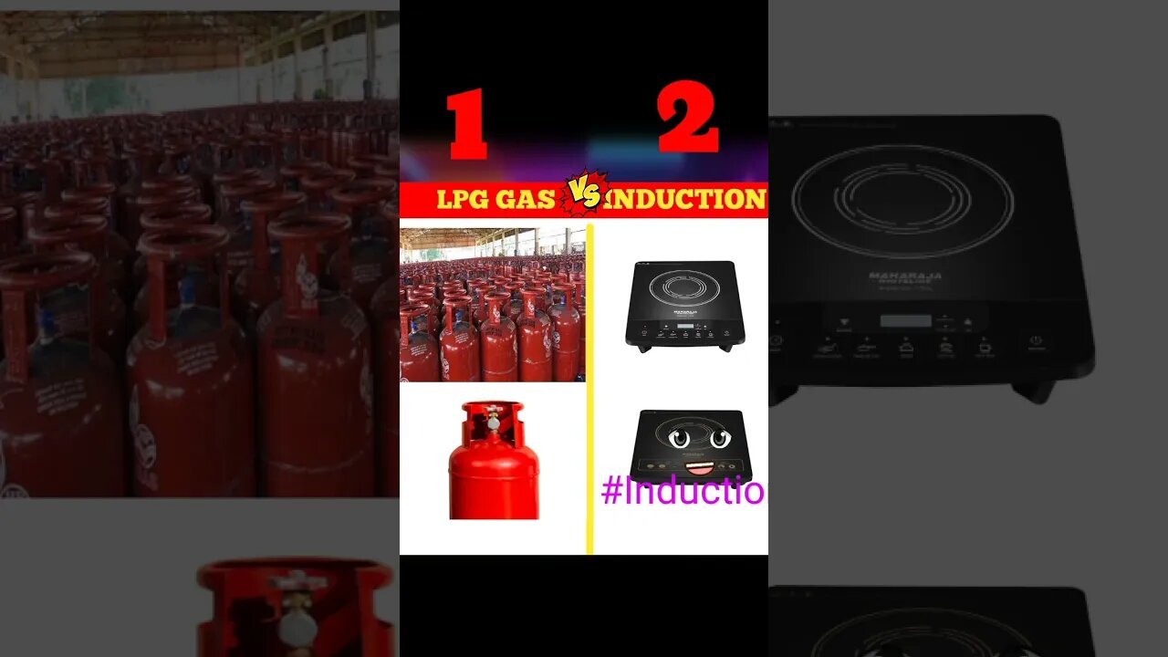 lpg gas vs induction #shorts #viral #lpggas #induction
