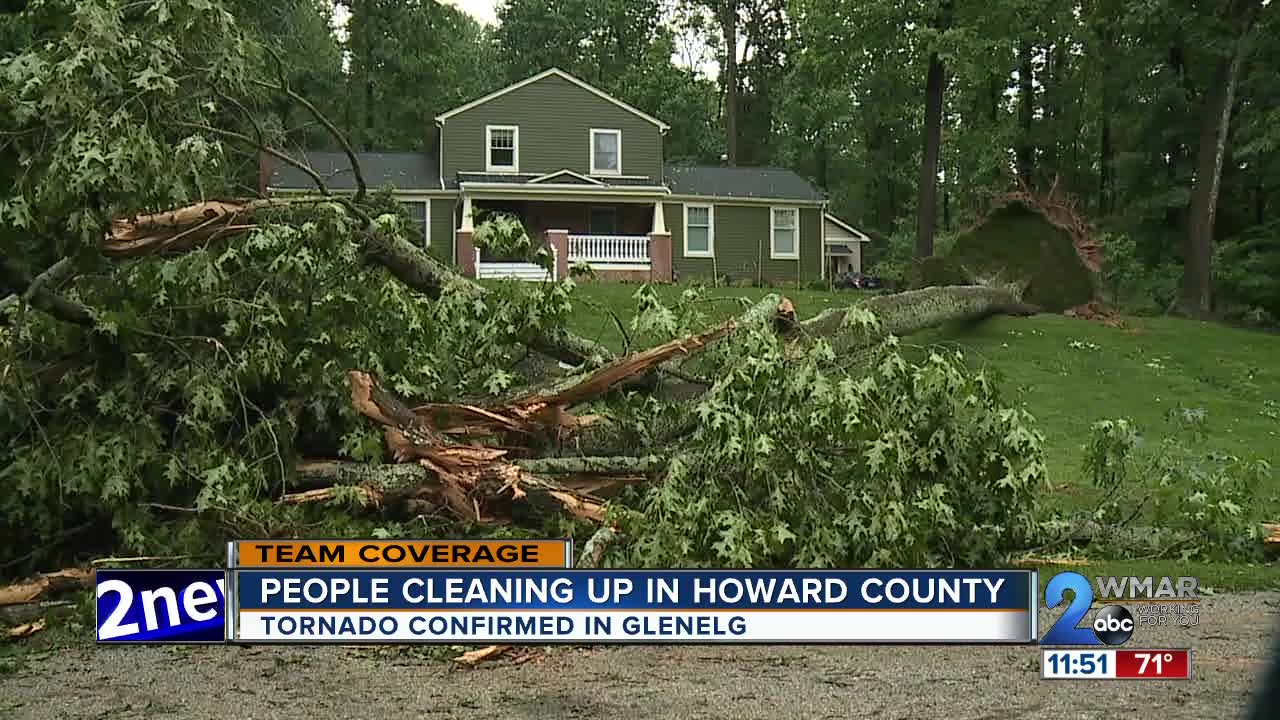 Homes damaged, trees down after tornado sweeps through Howard County