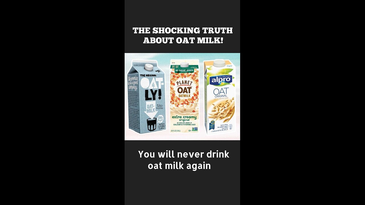 Oatmilk is trash