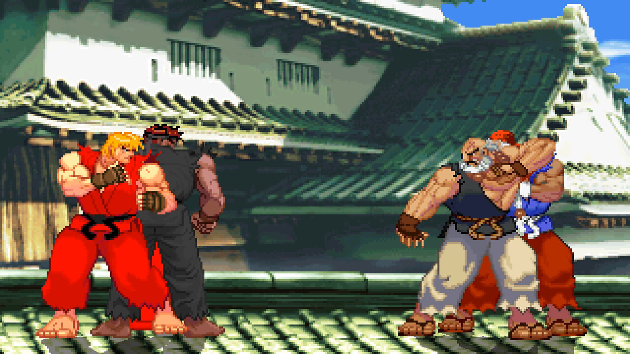 MUGEN - Master Ryu & Master Ken vs. .Gouken. & Goutetsu - Download