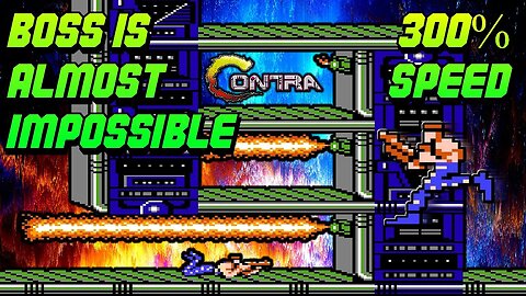 Contra gameplay 300% speed challenge #6