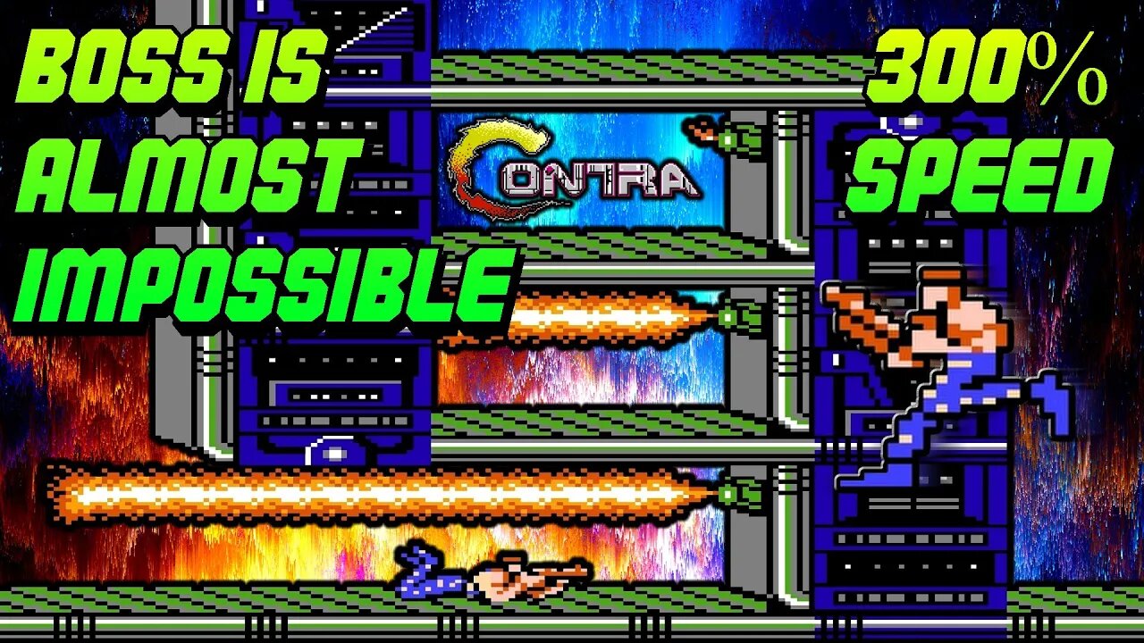 Contra gameplay 300% speed challenge #6