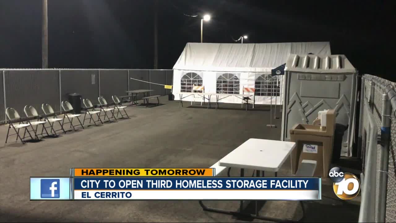 City set to open third homeless storage facility