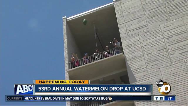 UCSD holds watermelon drop