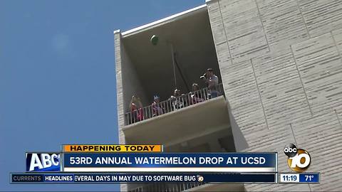 UCSD holds watermelon drop