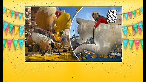 Macy's Thanksgiving Day Parade 2024: Watching the balloons inflate