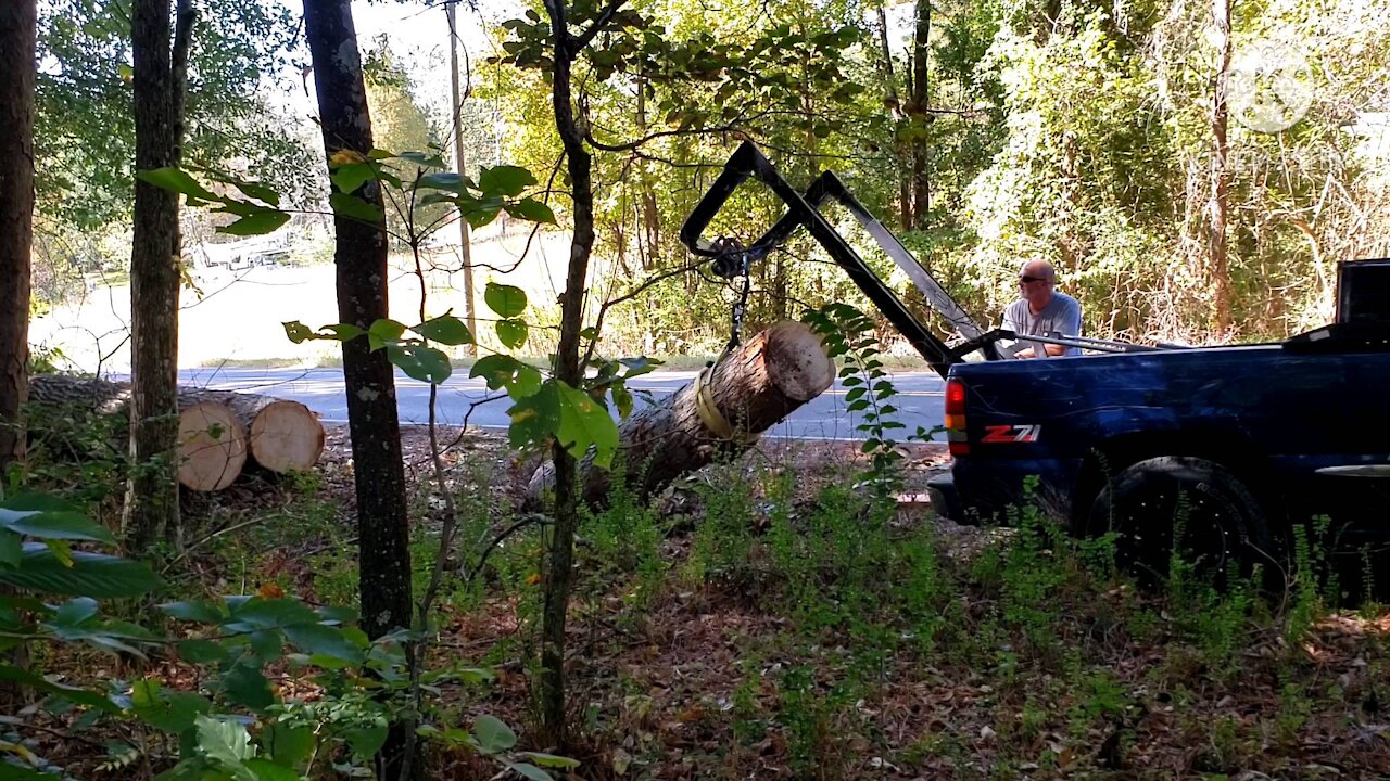 Ez lift loading logs on my truck