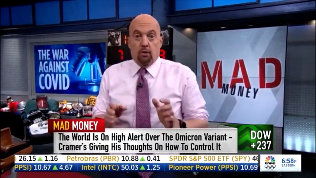 Jim Cramer goes on psychotic rant calling for universal vaccine mandate, enforced by the military