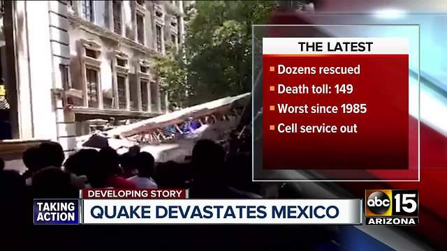 Major earthquake shakes Mexico City, over 100 dead