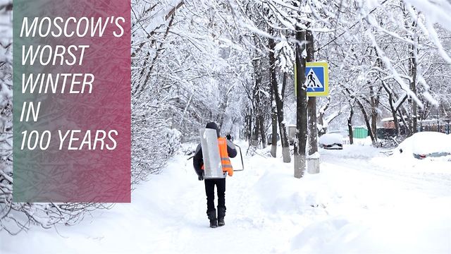 Moscow now has a White Square after record snow