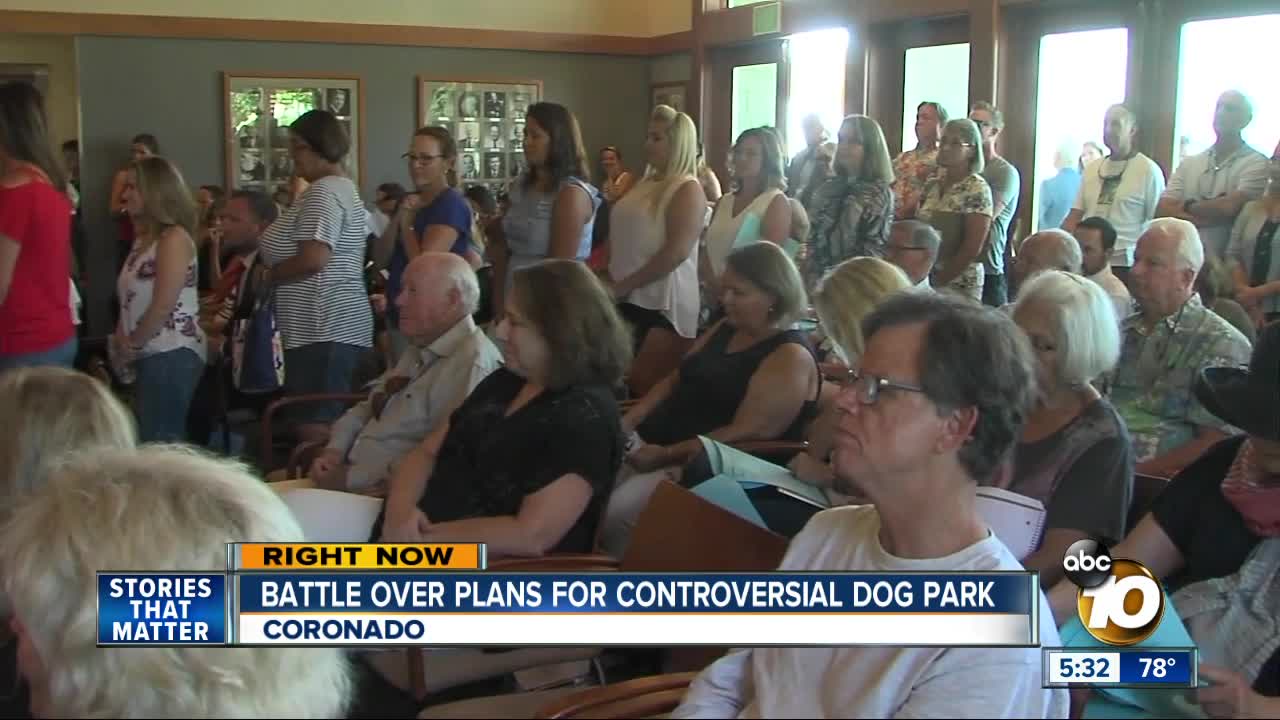 Battle over plans for controversial Coronado dog park