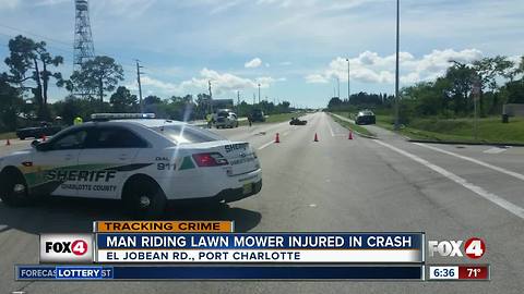 Person on riding lawnmower hit by Jeep in Port Charlotte