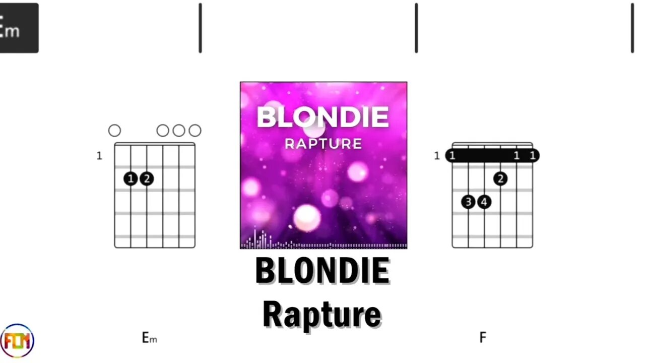 BLONDIE Rapture FCN GUITAR CHORDS & LYRICS