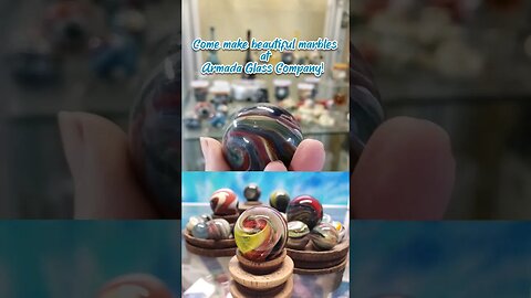 Come make beautiful marbles and other fun things at Armada Glass Company! #marbles #glass #art