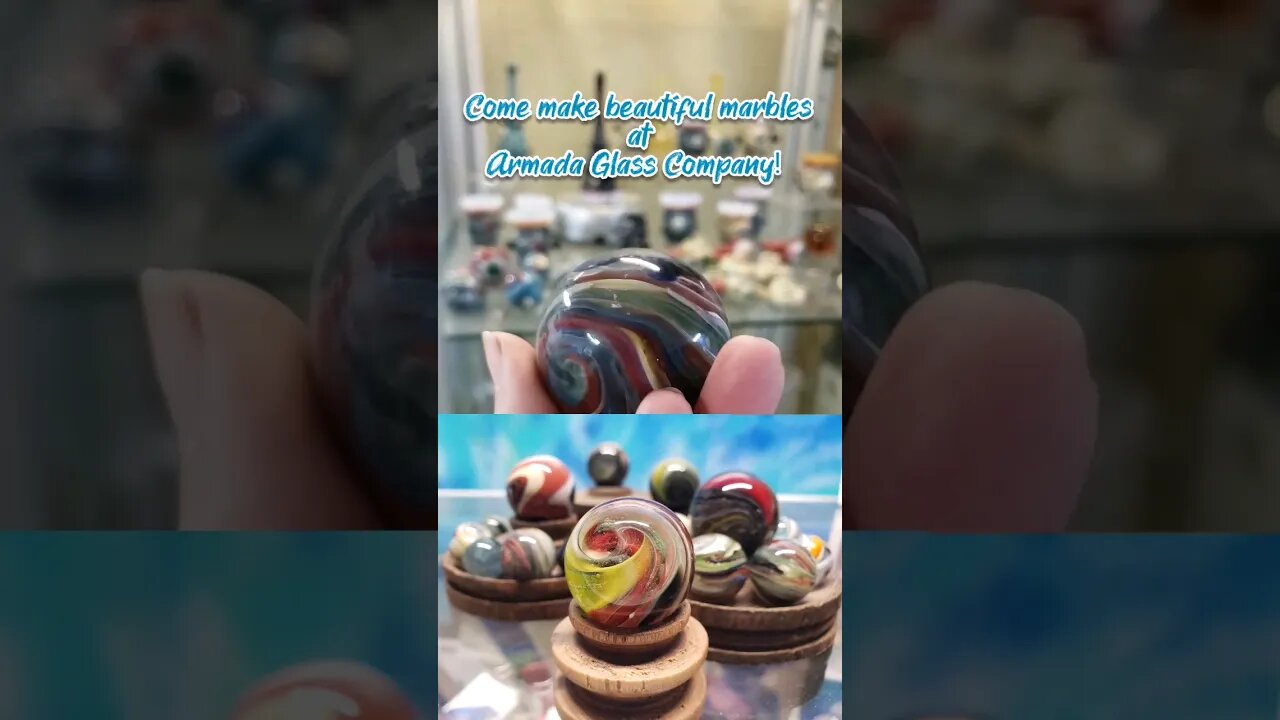 Come make beautiful marbles and other fun things at Armada Glass Company! #marbles #glass #art