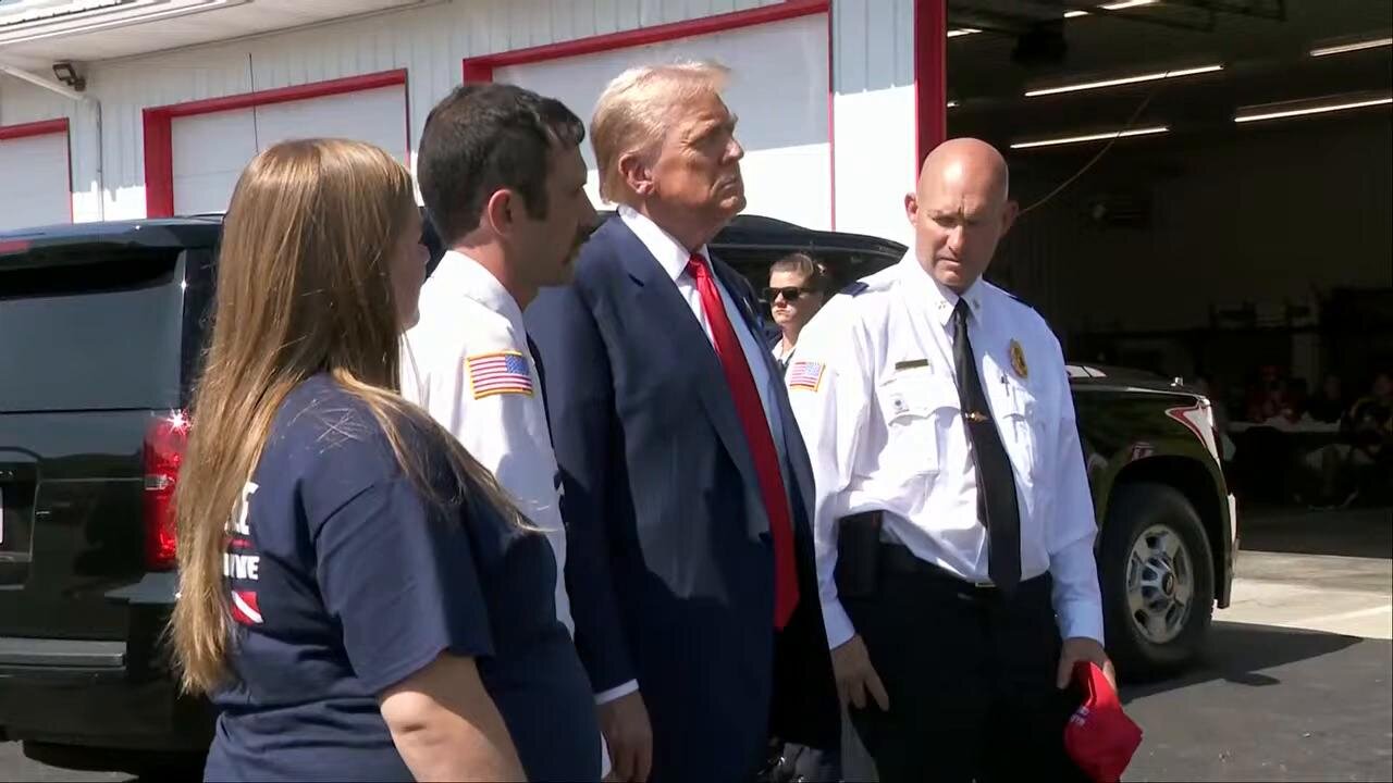 Trump participates in meet and greet with firefighters to observe 9/11 attacks - September 11, 2024