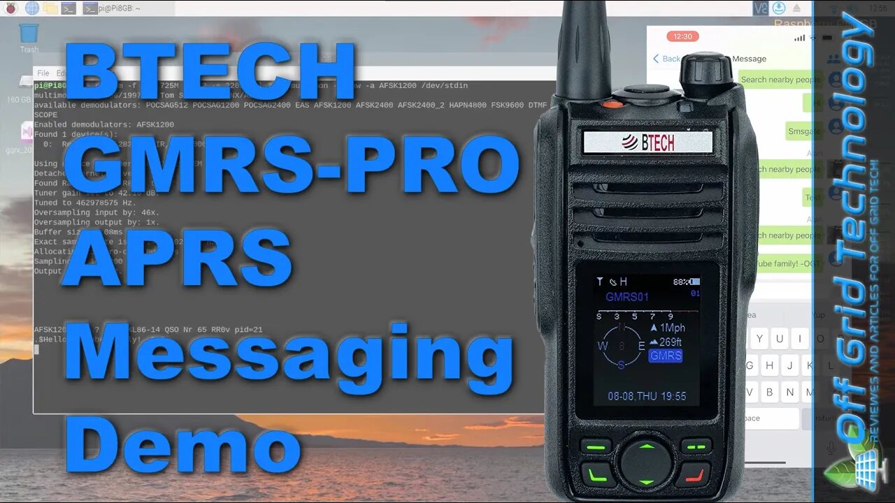 BTECH GMRS Pro APRS Demo | Offgrid Technology