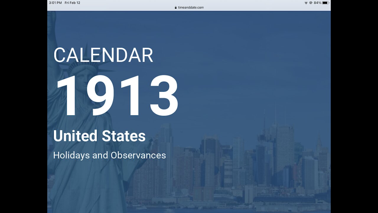 Matt’s News Network 1-12-2021. 1913: A Devastating Year For The United States.
