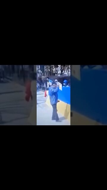 Mongolia resident could not past pro-Ukrainian disgrace taking place front of the Russian embassy.