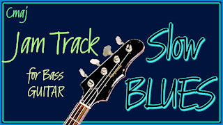 486 Easy BASS Guitar BLUES Jam Track in Am