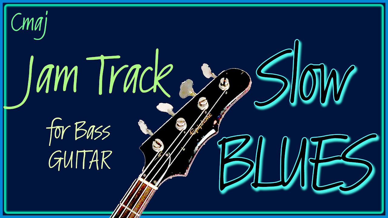 486 Easy BASS Guitar BLUES Jam Track in Am