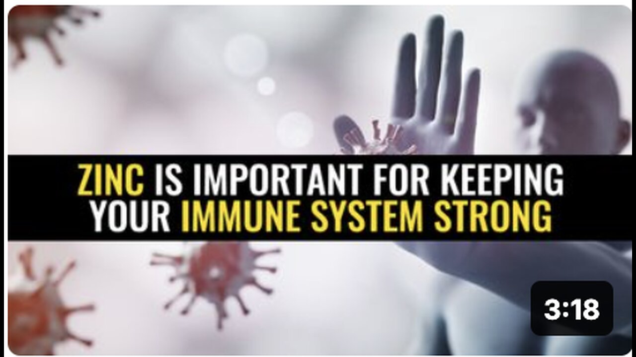 Zinc is important for keeping your immune system STRONG