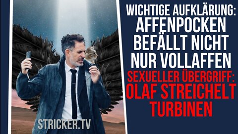 Affenpocken befällt nicht nur Vollaffen. Sexueller Übergriff: Olaf streichelt Turbinen